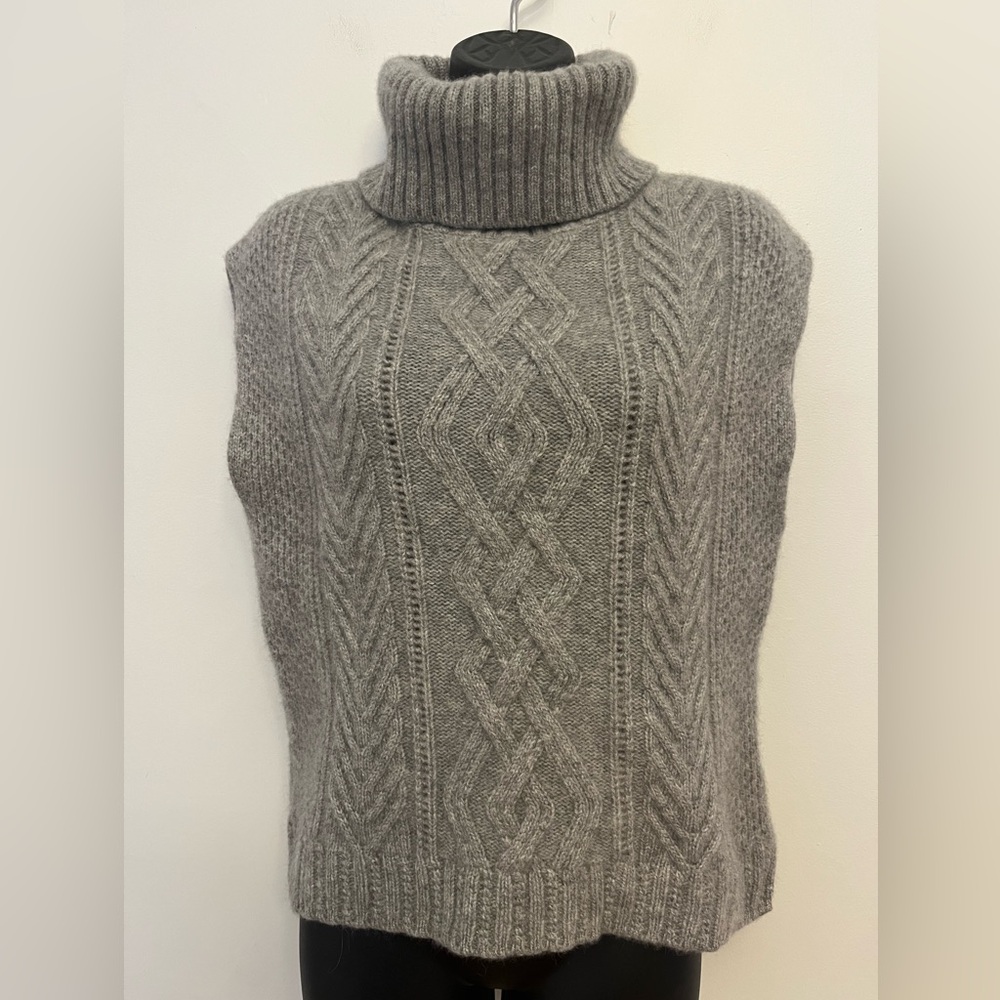 Rachel Zoe 2 Ply Cashmere Cowl Neck Sweater Vest, Size Medium